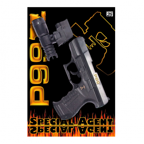 Sohni-Wicke Special Agent P99 Spielzeugpistole 25-Schuss transparent Pistole 
