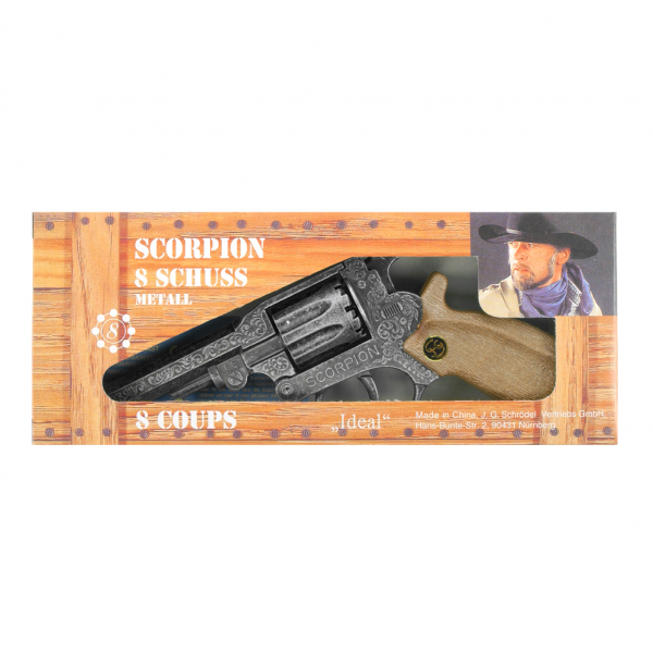 Scorpion antique 22cm, box 8 Shot Pistols J.G. Schrödel Scorpion Antique 8 shot Gun Costume Accessories & Toy Gun