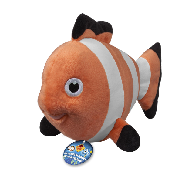 Clown Fish orange-white 20cm - Glow in the dark - Plush - Brands & Products