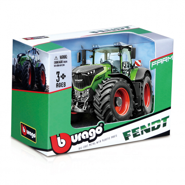 Traktor mit Schwungradantrieb 9x14x8cm rot grün Spielzeug Spielzeugauto 