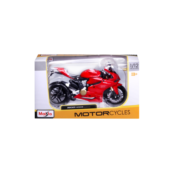 Maisto 1:12 Ducati 1199 Panigale - Modello Moto Diecast Rosso - Edizione Limitata In Scatola - Foto 3