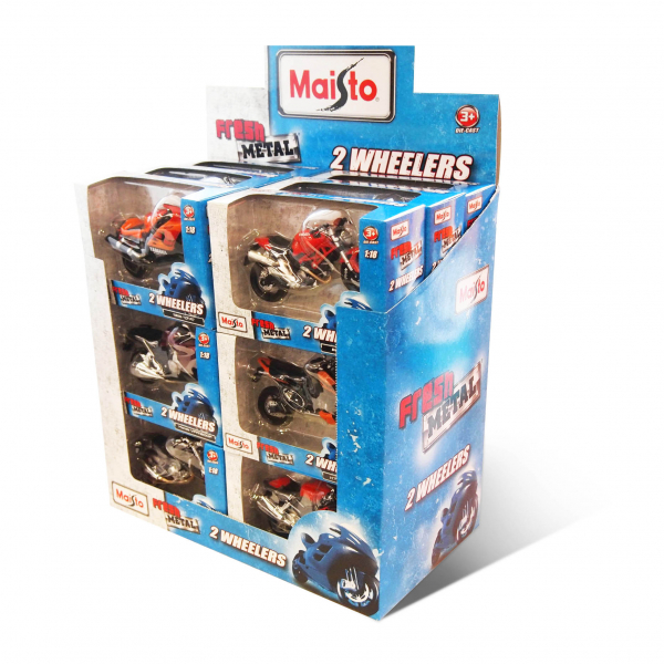 Motorbikes ass. 18pcs Display 1 18 Motor bikes Maisto model cars Modelling Technology Brands Products www.bauer spielwaren